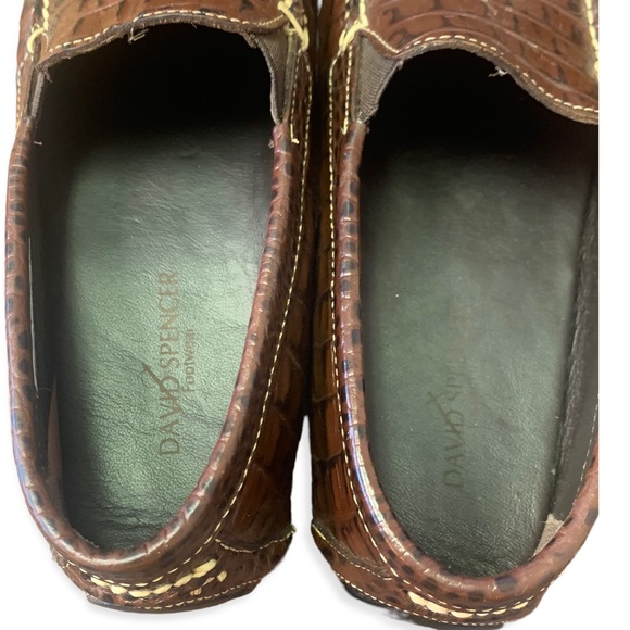 David Spencer Cortez Twin Gore Driving mocs Croco 8.5 - Picture 3 of 12